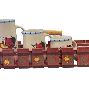 Four ceramic measuring cups with Apple 🍎 on it